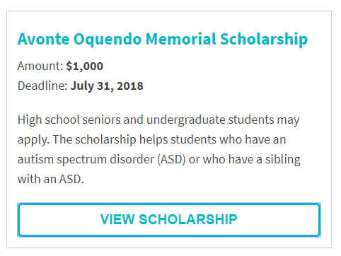 Avonte Oquendo Memorial Scholarship Autism ASD sibling.png